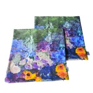 Peggy Bere Designs Set of 2 Square Throw Pillow Covers Watercolor Artisan